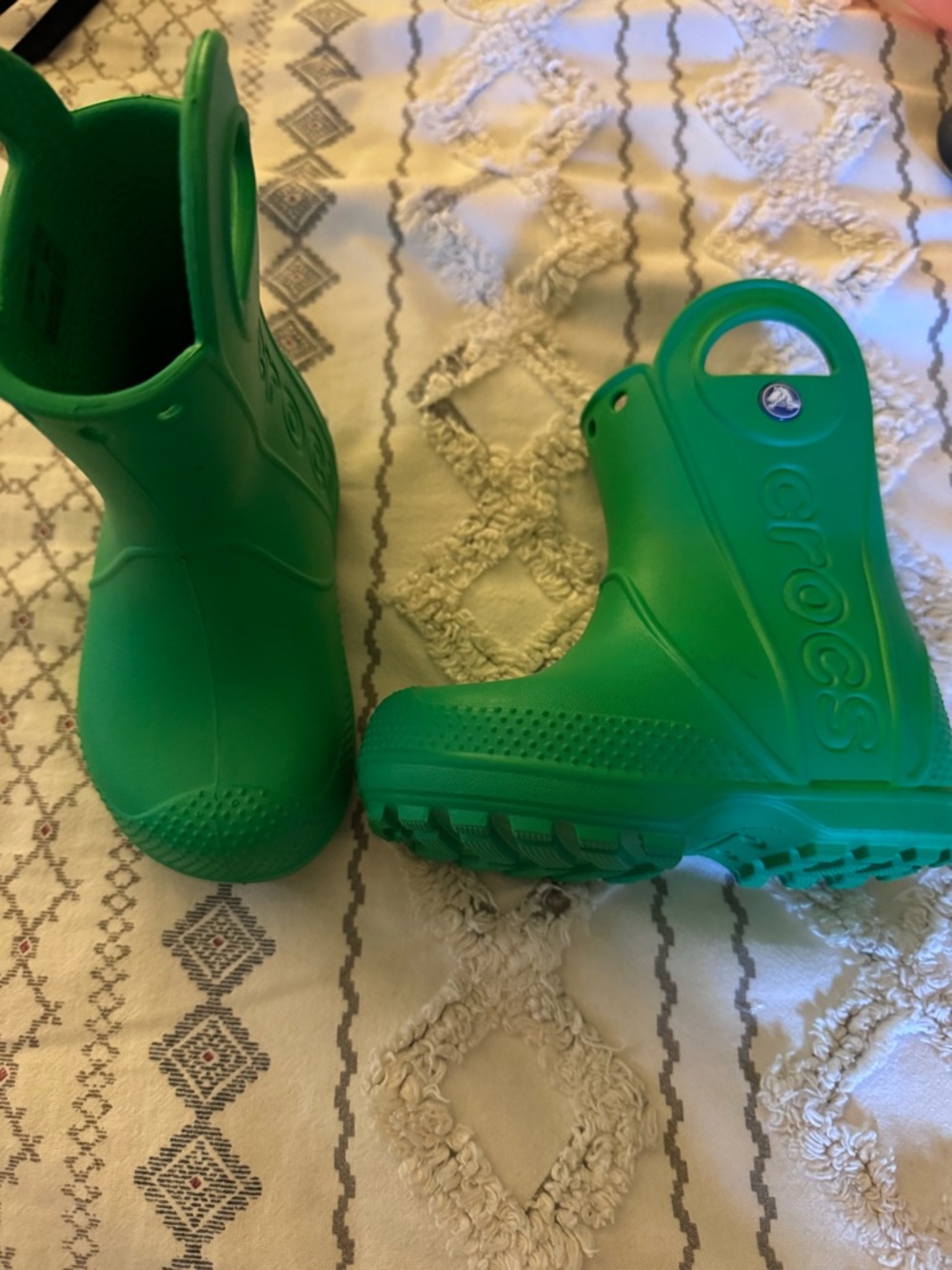 CROCS Kids' Green Waterproof Rain & Snow Boot Clogs